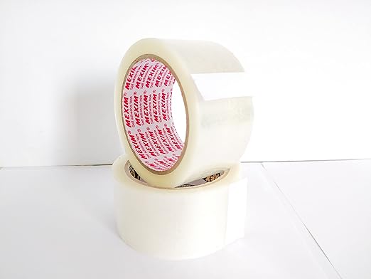 Mexim Red BOPP Packaging Tapes 72mm X 65 meters, 43 micron, Transparent, High Strength Self Adhesive Box Packing Tape