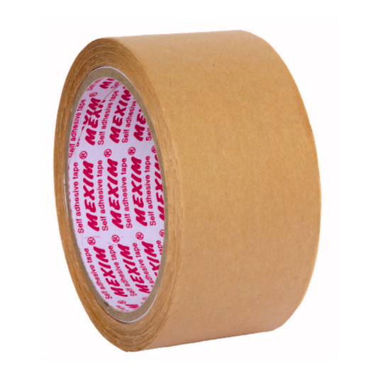Water Activated Tape Brown Plain - 50 meters | Box Packaging | Tamper Proof Packing