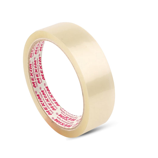 Mexim Red BOPP Packaging Tapes 24mm X 65 meters, 43 micron, Transparent, High Strength Self Adhesive Box Packing Tape