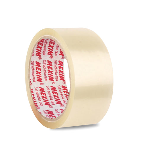 Mexim Red BOPP Packaging Tapes 36mm X 65 meters, 43 micron, Transparent, High Strength Self Adhesive Box Packing Tape