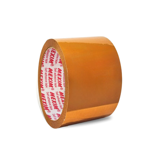 Mexim Red BOPP Packaging Tapes 60mm X 65 meters, 43 micron, Brown, High Strength Self Adhesive Box Packing Tape