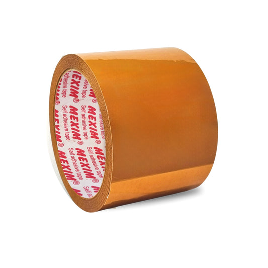 Mexim Red BOPP Packaging Tapes 72mm X 65 meters, 43 micron, Brown, High Strength Self Adhesive Box Packing Tape
