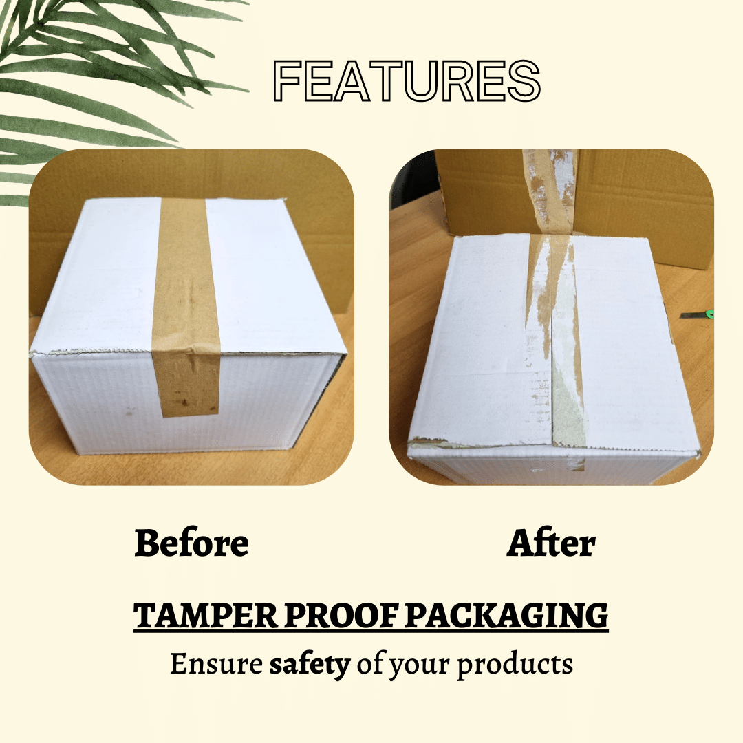 Water Activated Tape Brown Plain - 50 meters | Box Packaging | Tamper Proof Packing